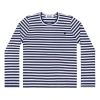 Comme Des Garçons Play Comme Des Garcons Play Small Logo Stripe Long Sleeves Tee 'blue White