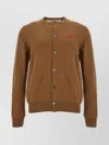 Comme Des Garçons Play Small Red Emblem Sweater, Cardigans Brown