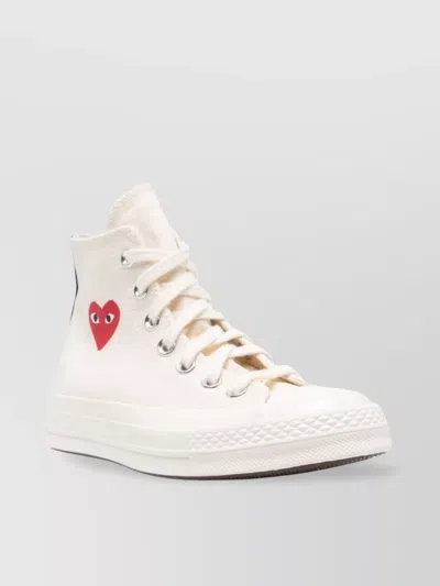 COMME DES GARÇONS PLAY SMALL RED HEART HIGH TOP SNEAKERS