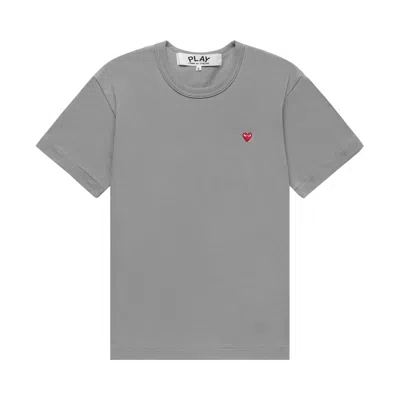 Pre-owned Comme Des Garçons Play Small Red Heart T-shirt 'grey' | Men's Size Xxl
