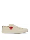 Comme Des Garçons Play Sneaker With Logo In White