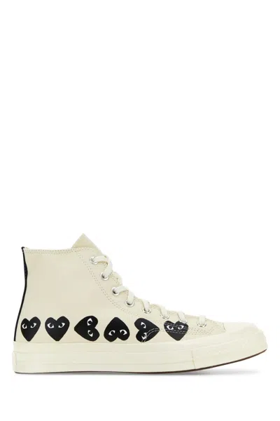 Comme Des Garçons Play Converse X Comme Des Garcons Play Chuck 70 High Top Sneakers In Ivory