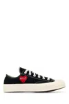 Comme Des Garçons Play Black Low-top Converse With Red Heart Sneakers Black