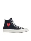 Comme Des Garçons Play X Converse Chuck 70 Multi Heart Sneakers In Black