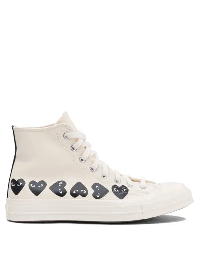 Comme Des Garçons Play X Converse Chuck High Top Sneakers In White