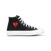 Comme Des Garçons Play Play Converse Cotton High Sneakers In Black