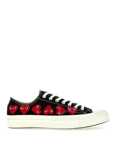 Comme Des Garçons Play Multi Heart Sneaker In Black