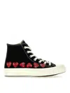 Comme Des Garçons Play Black Converse Edition Chuck 70 Multi Heart Sneakers In Black