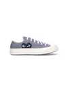 Comme Des Garçons Play Dark Grey Canvas Converse Sneakers Collaboration In Gray