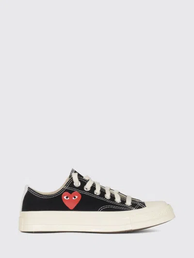 Comme Des Garçons Play X Converse Collaboration Canvas Shoes In Black