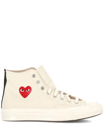 Comme Des Garçons Play Comme Des Garcons Play Sneakers In White