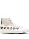 Comme Des Garçons Play X Converse Unisex Chuck 70 Heart High Top Sneakers In White