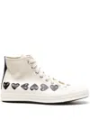Comme Des Garçons Play X Converse Unisex Chuck 70 Heart High Top Sneakers In White