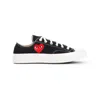 Comme Des Garçons Play Comme Des Garcons Play Black Canvas Comme Des Garã§ons X Converse Sneakers