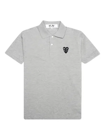 COMME DES GARÇONS PLAY STACKED HEART POLO SHIRT