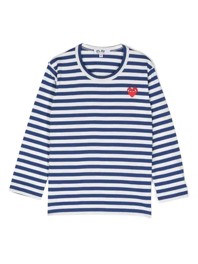 COMME DES GARÇONS PLAY STRIPE-PRINT COTTON T-SHIRT