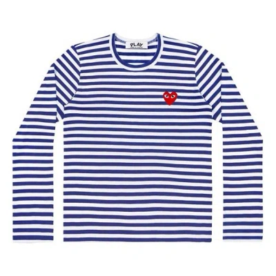 COMME DES GARÇONS PLAY COMME DES GARCONS PLAY STRIPED HEART LONG-SLEEVE T-SHIRT 'NAVY WHITE'
