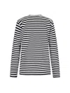 Comme Des Garçons Play Omme Des Garcons Play Single Heart Stripe T Shirt In Black