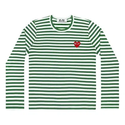 Comme Des Garçons Play Comme Des Garcons Play Striped Long-sleeve T-shirt 'green'