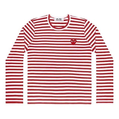 Comme Des Garçons Play Comme Des Garcons Play Striped Long-sleeve T-shirt 'red'