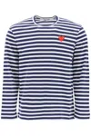COMME DES GARÇONS PLAY COMME DES GARCONS PLAY STRIPED LONG SLEEVED T SHIRT