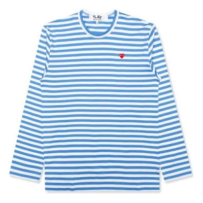 Comme Des Garçons Play Comme Des Garcons Play Striped Long Sleeves Tee 'blue White'