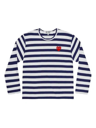COMME DES GARÇONS PLAY STRIPED-PATTERN T-SHIRT