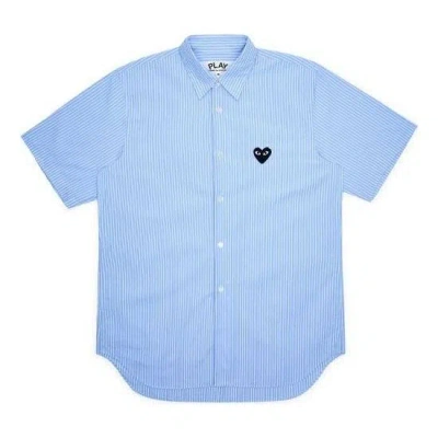 Comme Des Garçons Play Comme Des Garcons Play Striped Shirt Black Emblem 'blue'