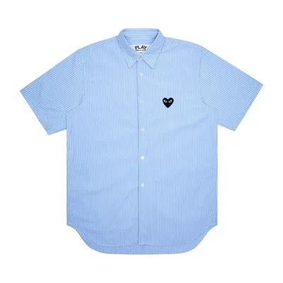 Pre-owned Comme Des Garçons Play Striped Shirt 'blue'