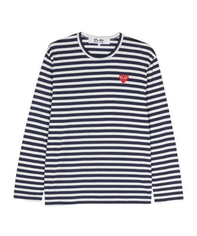 COMME DES GARÇONS PLAY STRIPED T-SHIRT