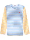 Comme Des Garçons Play Heart-patch Cotton T-shirt In Blue