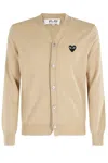 Comme Des Garçons Play Sweater Gold Emblem Black Heart In Neutral