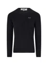 Comme Des Garçons Play Sweaters In Black