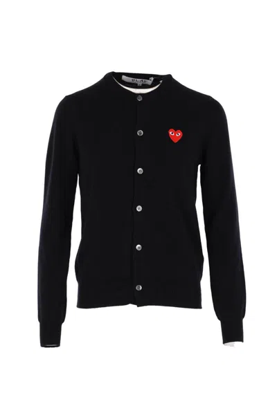 Comme Des Garçons Play Sweaters In Black