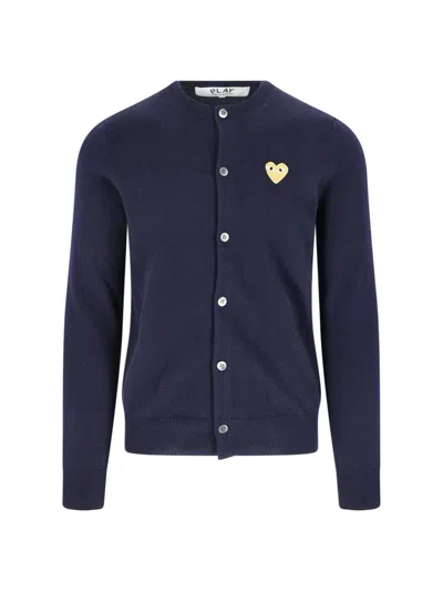 Comme Des Garçons Play Sweaters In Blue