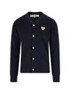 Comme Des Garçons Play Sweaters In Blue