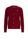 Comme Des Garçons Play Sweaters In Burgundy