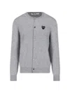 Comme Des Garçons Play Sweaters In Gray