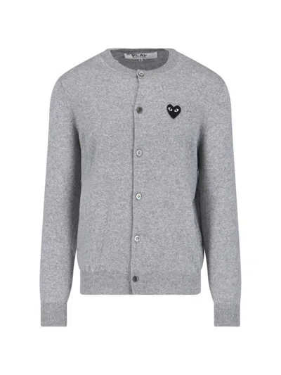 Comme Des Garçons Play Sweaters In Gray