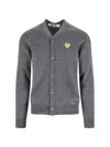 Comme Des Garçons Play Sweaters In Gray