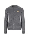 Comme Des Garçons Play Sweaters In Gray