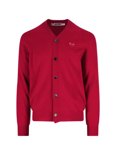 Comme Des Garçons Play Sweaters In Red