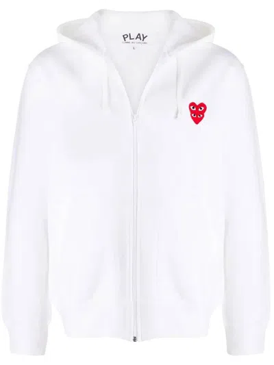 Comme Des Garçons Play Comme Des Garcons Play Sweaters In White
