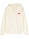 Comme Des Garçons Play Classic-style Hoodie Sweatshirts White In Neutral