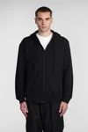 COMME DES GARÇONS PLAY SWEATSHIRT IN BLACK COTTON