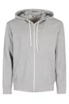 Comme Des Garçons Play Mens Top Gray Brand-patch Two-welt-pockets Regular-fit Cotton-jersey Hoody In Top Gray