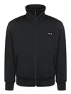 Comme Des Garçons Play Heart Applique Track Jacket In Black