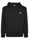 Comme Des Garçons Play Black Hoodie With Heart Logo In Black