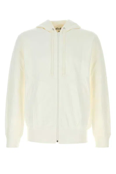 Comme Des Garçons Play Comme Des Garcons Play White Cotton Sweatshirt