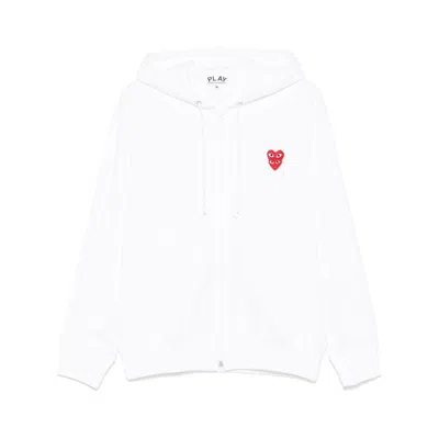 Comme Des Garçons Play Sweatshirts In White